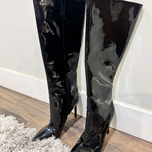 Ninewest Taler patent leather knee high boots - Picture 4 of 11